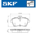 Set placute frana SKF VKBP 80323
