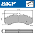 Set placute frana SKF VKBP 80507