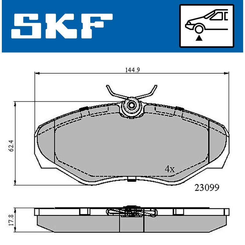 Set placute frana SKF VKBP 80034