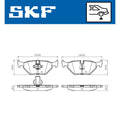 Set placute frana SKF VKBP 90561