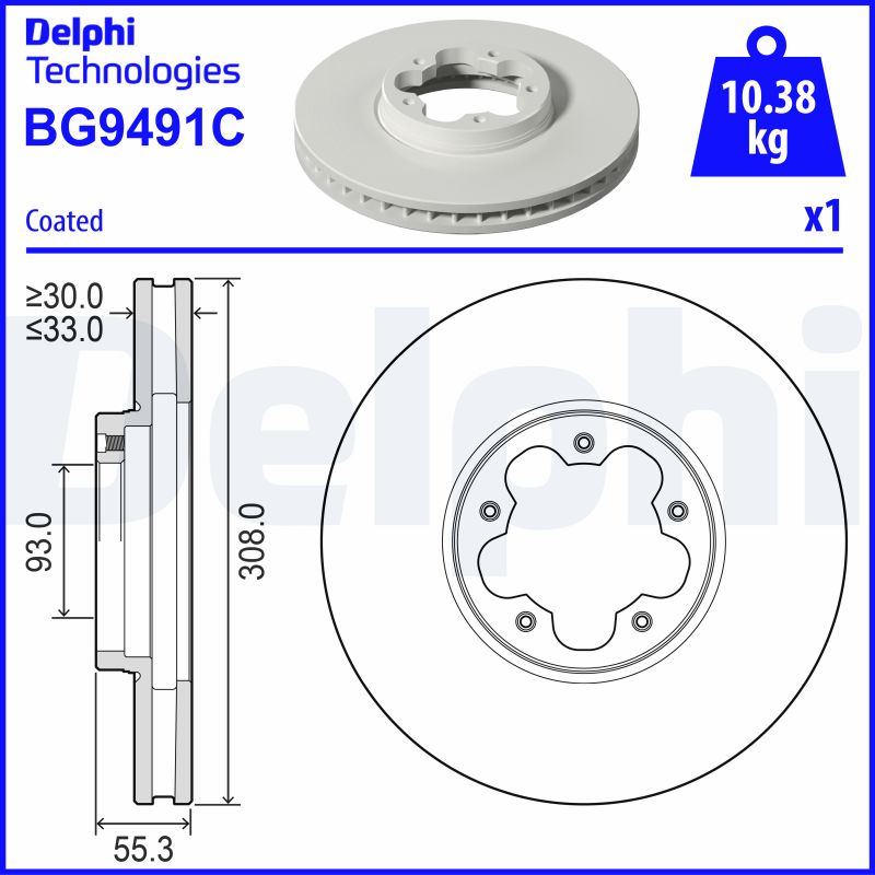 Disc frana DELPHI BG9491C