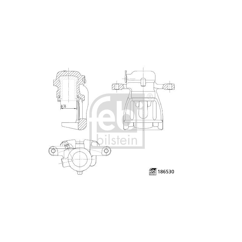 Etrier frana FEBI BILSTEIN 186530