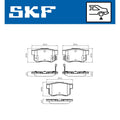 Set placute frana SKF VKBP 90451 A