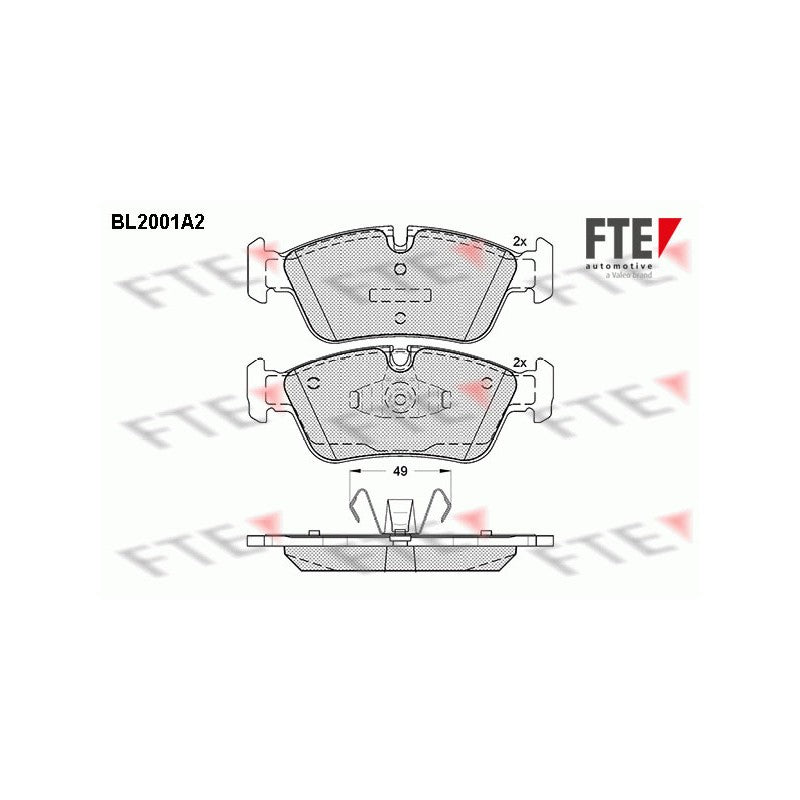 Set placute frana FTE 9010587