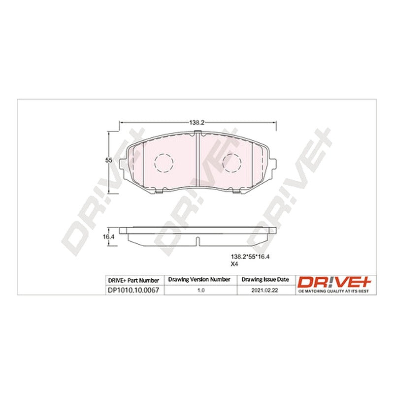 Set placute frana Dr!ve+ DP1010.10.0067