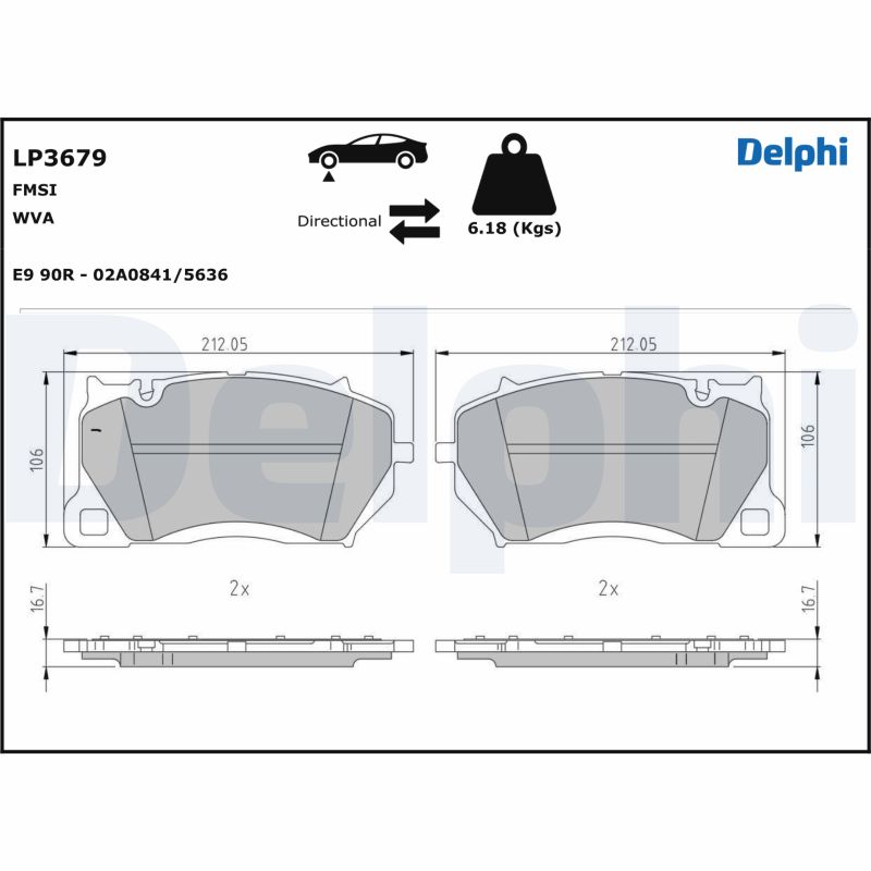 Set placute frana DELPHI LP3679