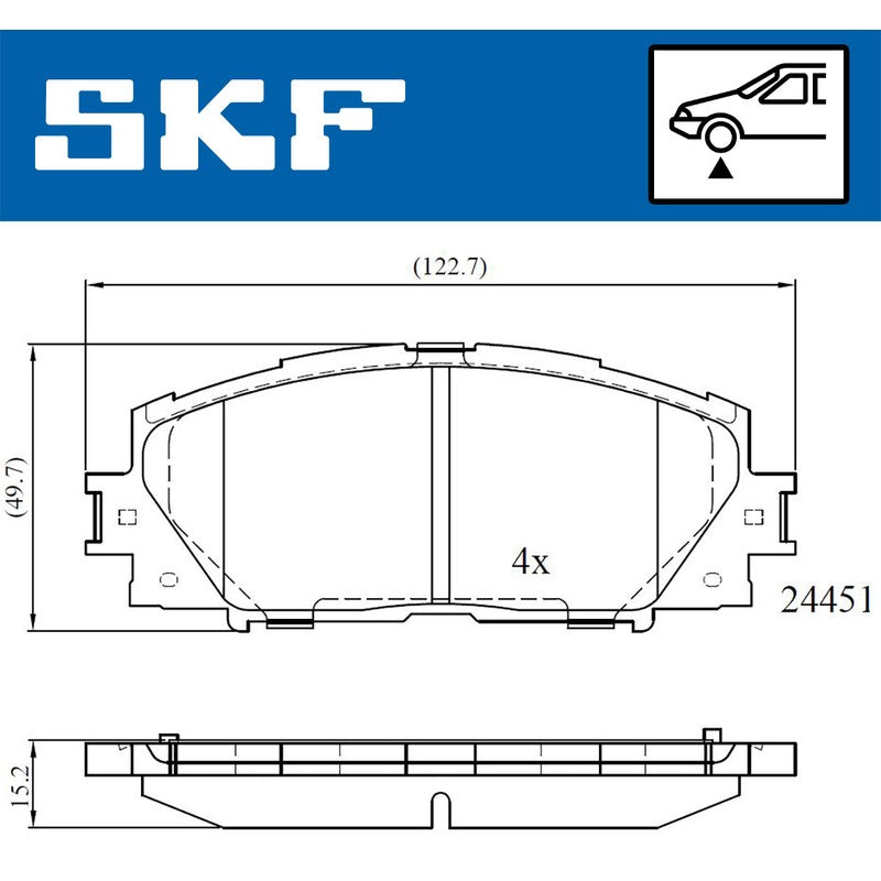 Set placute frana SKF VKBP 80529