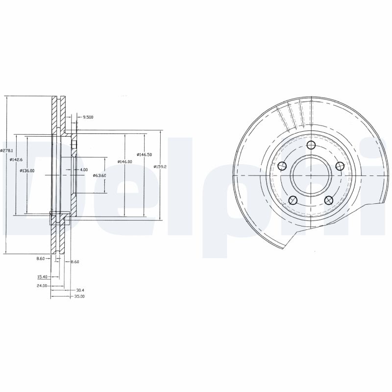 Disc frana DELPHI BG3826
