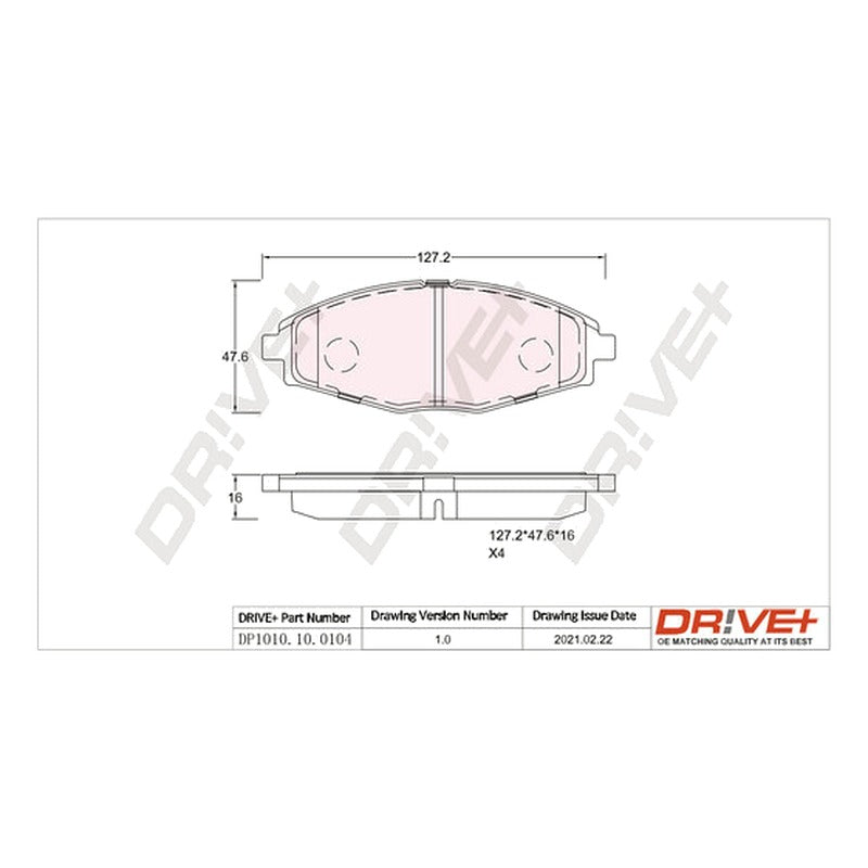 Set placute frana Dr!ve+ DP1010.10.0104