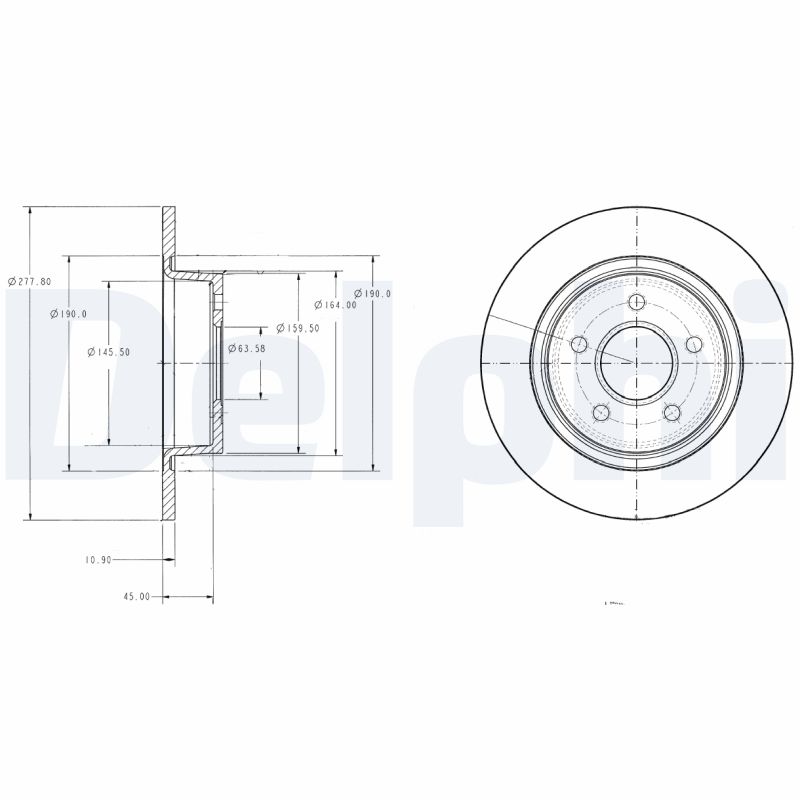 Disc frana DELPHI BG3873