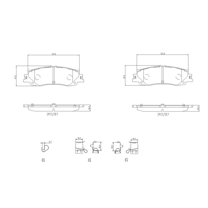 Set placute frana BREMBO P 83 192