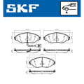 Set placute frana SKF VKBP 80179 E