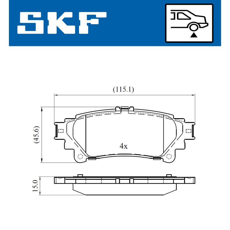 Set placute frana SKF VKBP 90604