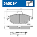 Set placute frana SKF VKBP 80423 E