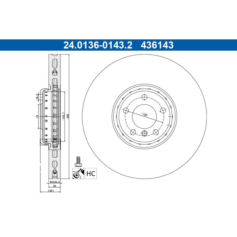 Disc frana ATE 24.0136-0143.2