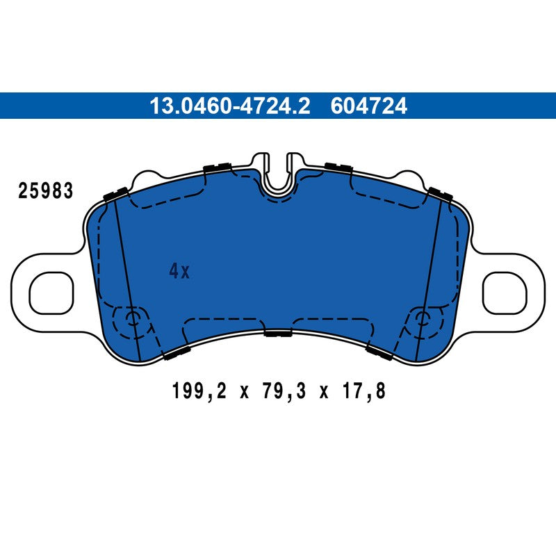 Set placute frana ATE 13.0460-4724.2