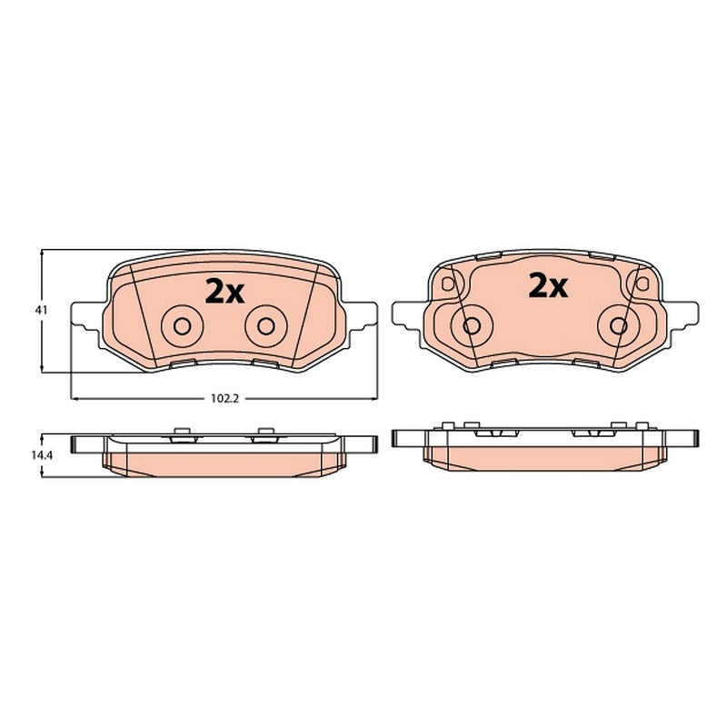 Set placute frana TRW GDB2367