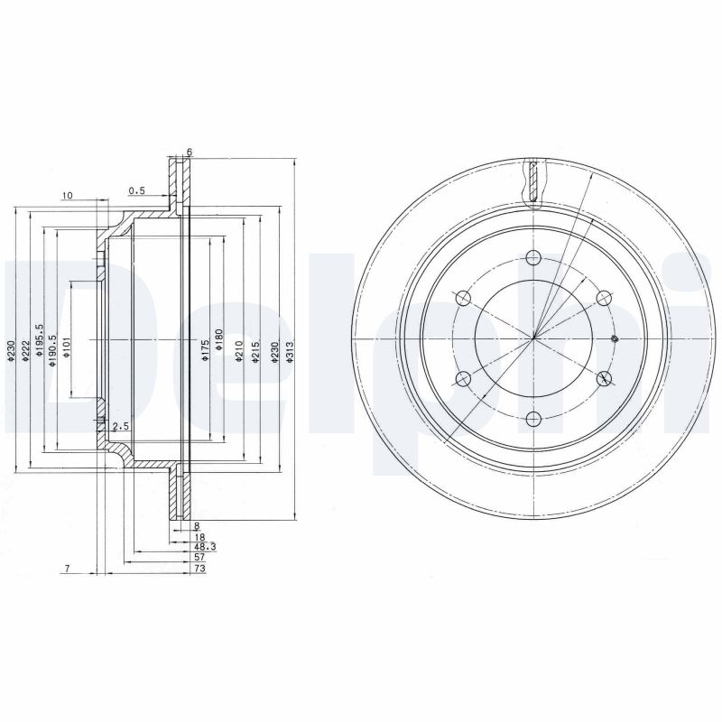 Disc frana DELPHI BG3353