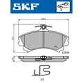 Set placute frana SKF VKBP 80575 A