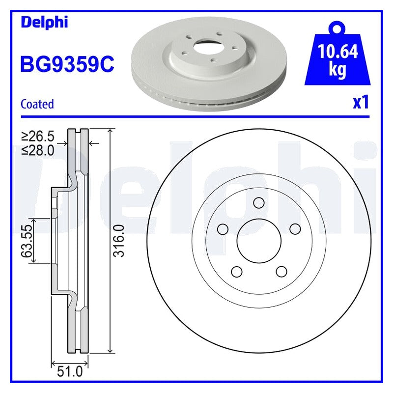 Disc frana TRW DF3964S