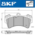 Set placute frana SKF VKBP 80370