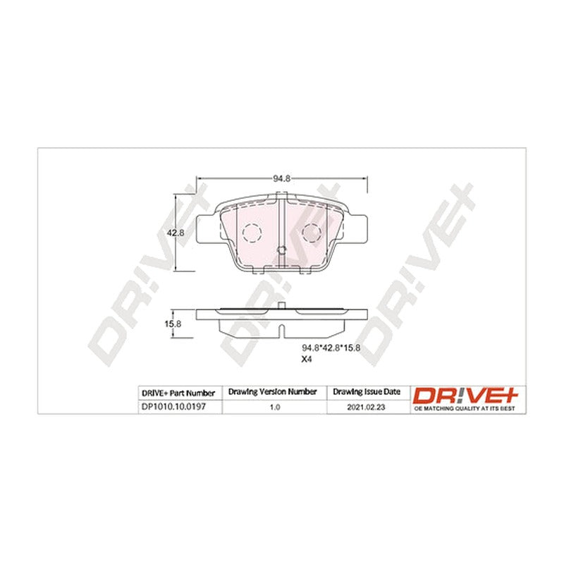 Set placute frana Dr!ve+ DP1010.10.0197