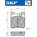 Set placute frana SKF VKBP 90502