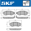Set placute frana SKF VKBP 80570 A