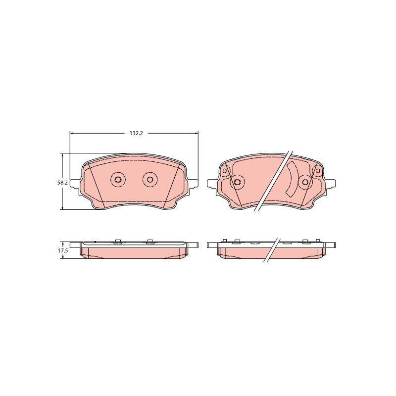 Set placute frana TRW GDB2346