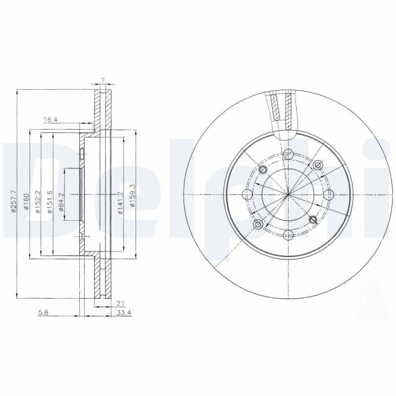 Disc frana DELPHI BG4148C
