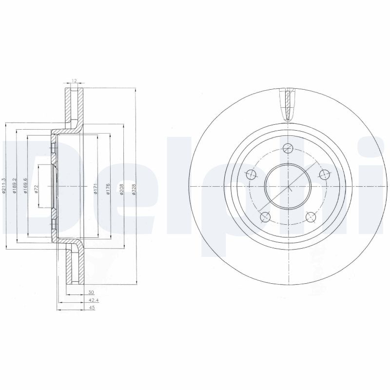 Disc frana DELPHI BG9058