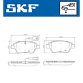 Set placute frana SKF VKBP 80145 E