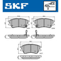 Set placute frana SKF VKBP 80621 A