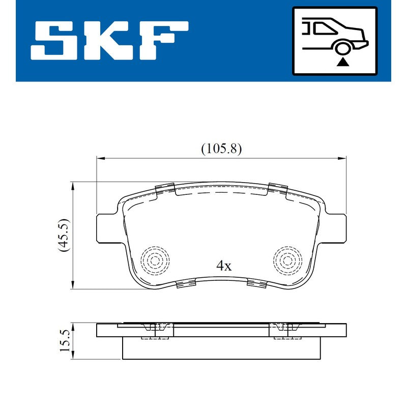 Set placute frana SKF VKBP 90058