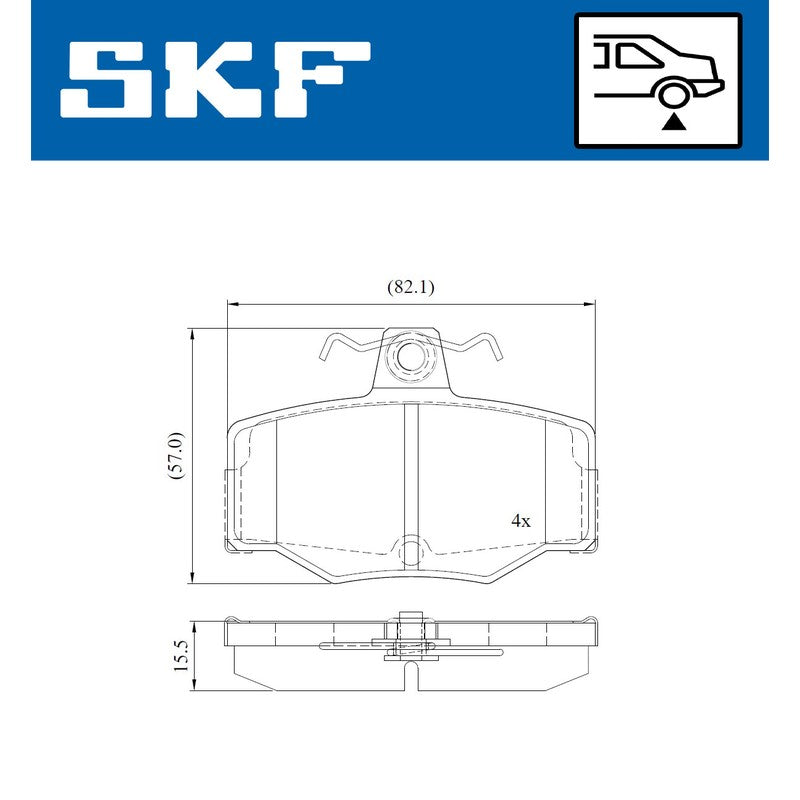 Set placute frana SKF VKBP 90354