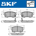 Set placute frana SKF VKBP 80275 A