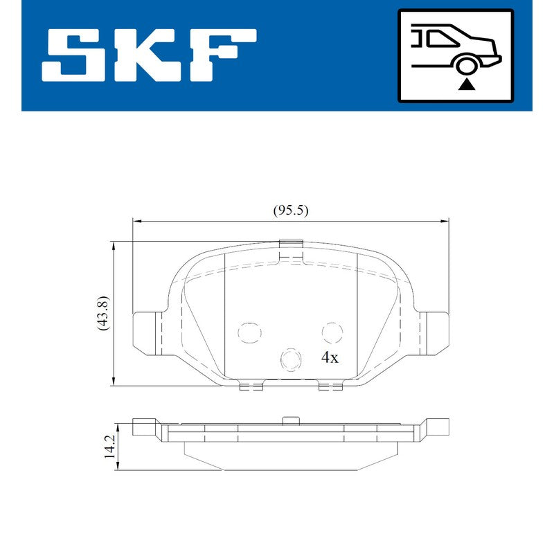 Set placute frana SKF VKBP 90414