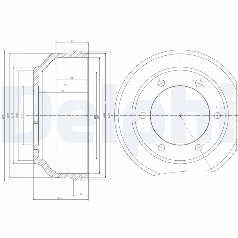 Tambur frana DELPHI BF467