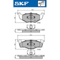 Set placute frana SKF VKBP 80278