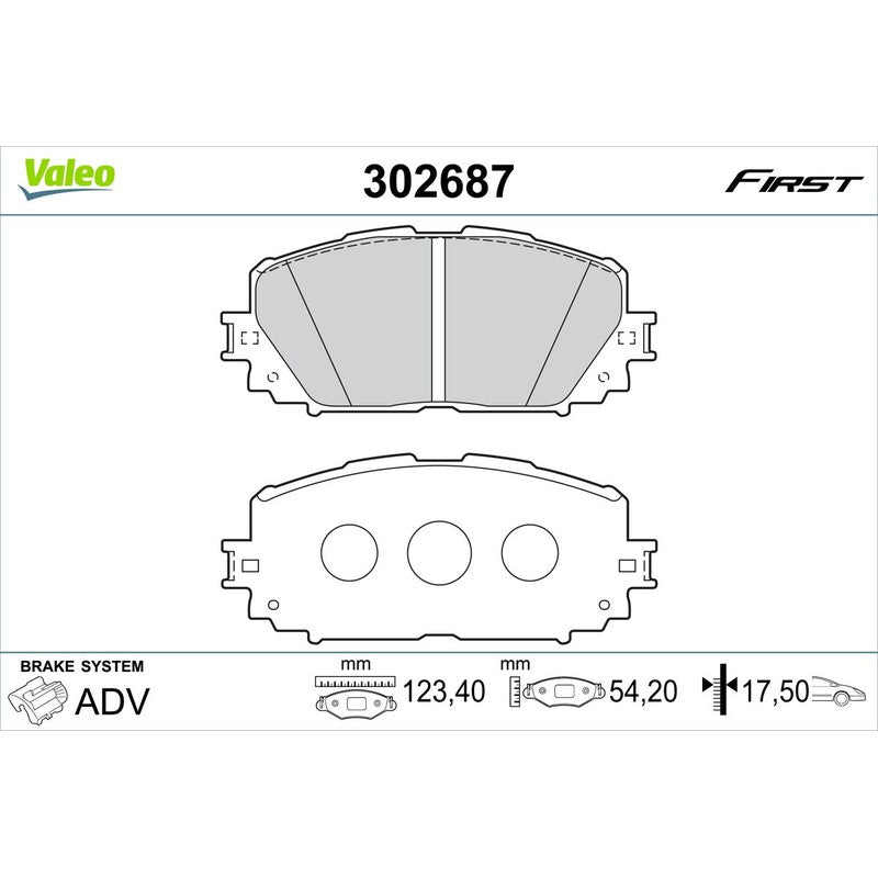 Set placute frana VALEO 302687