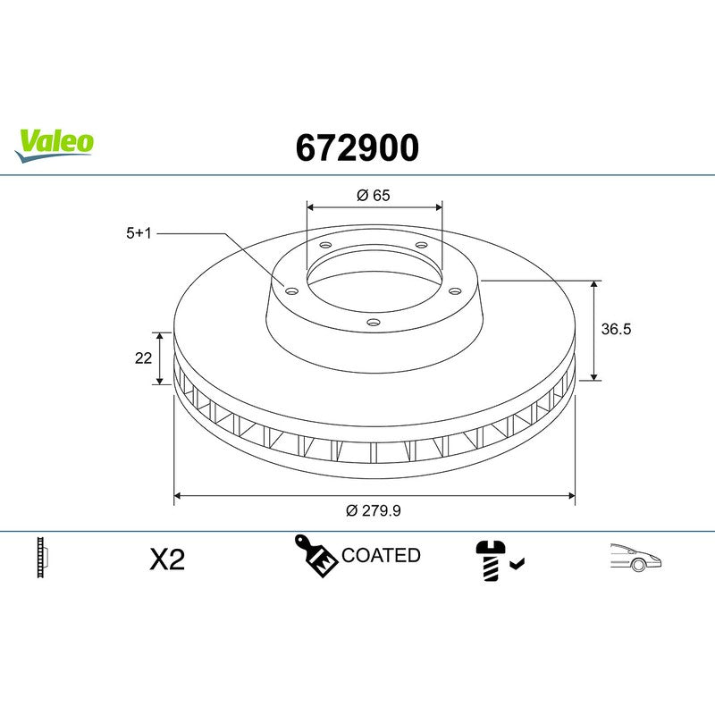 Disc frana VALEO 672900
