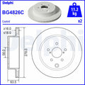 Disc frana DELPHI BG4826C