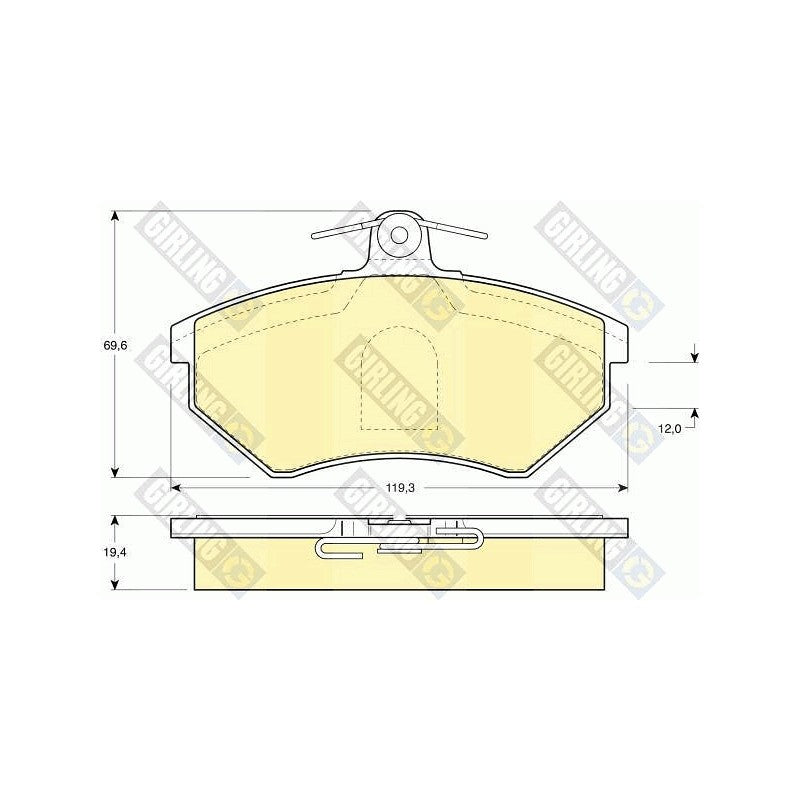 Set placute frana GIRLING 6110441