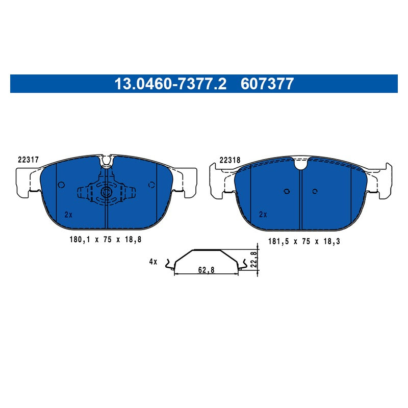 Set placute frana ATE 13.0470-7377.2
