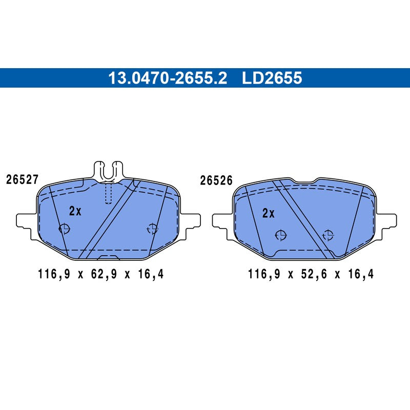 Set placute frana ATE 13.0470-2655.2