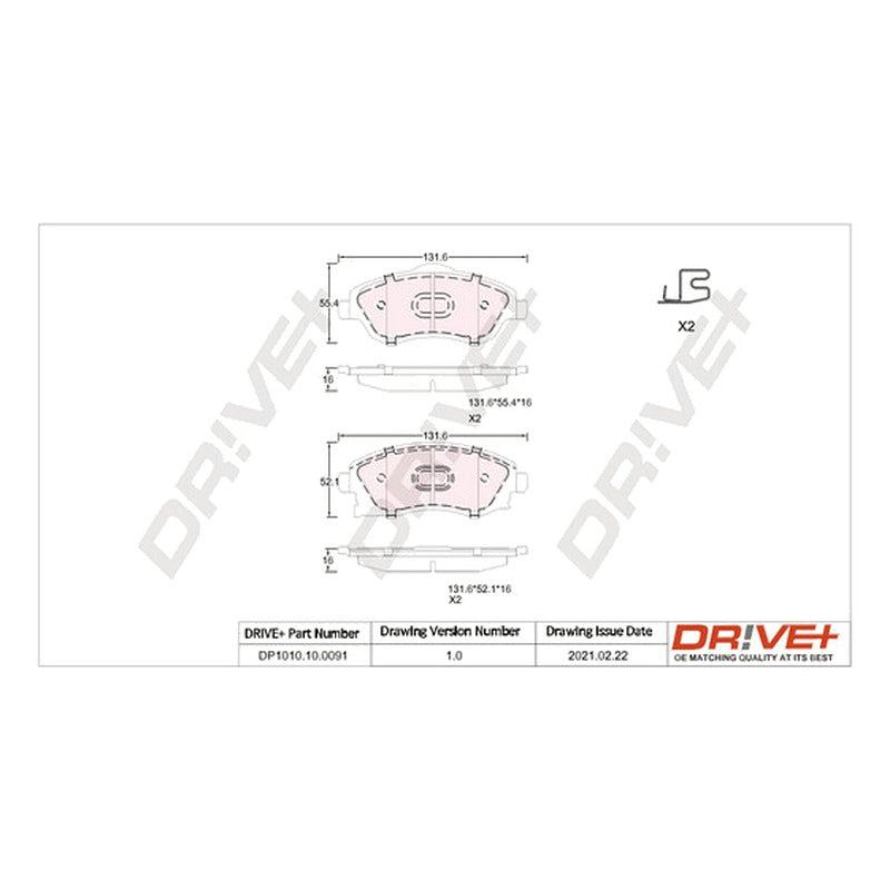 Set placute frana Dr!ve+ DP1010.10.0091