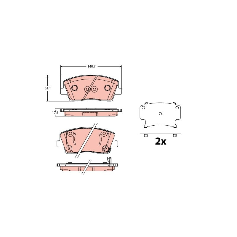 Set placute frana TRW GDB2375