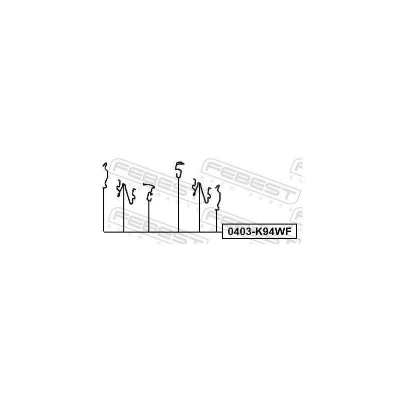 Kit accesorii placute frana FEBEST 0403-K94WF