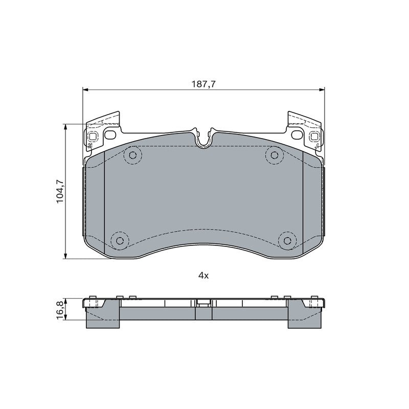Set placute frana BOSCH 0 986 460 037