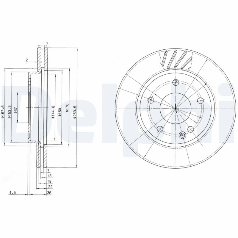 Disc frana DELPHI BG3395